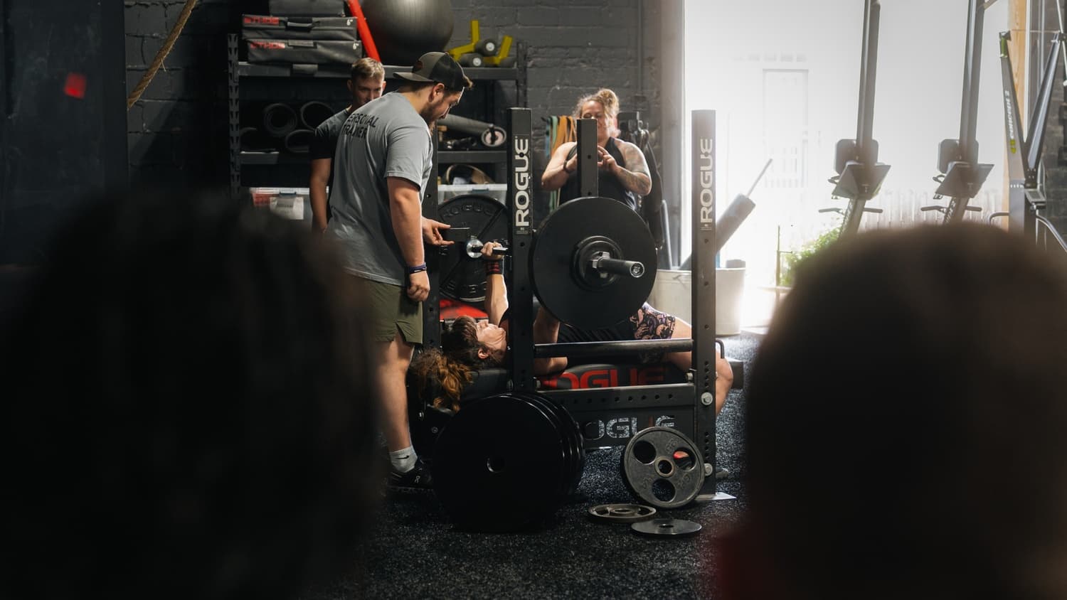 Strength training session on the platform at Indy City Barbell